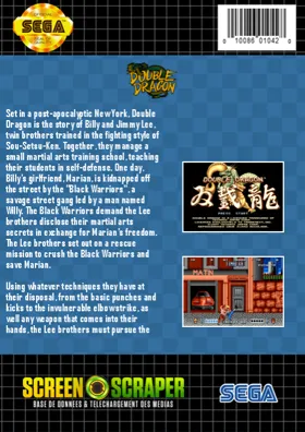 Double Dragon (USA, Europe) (Unl) box cover back